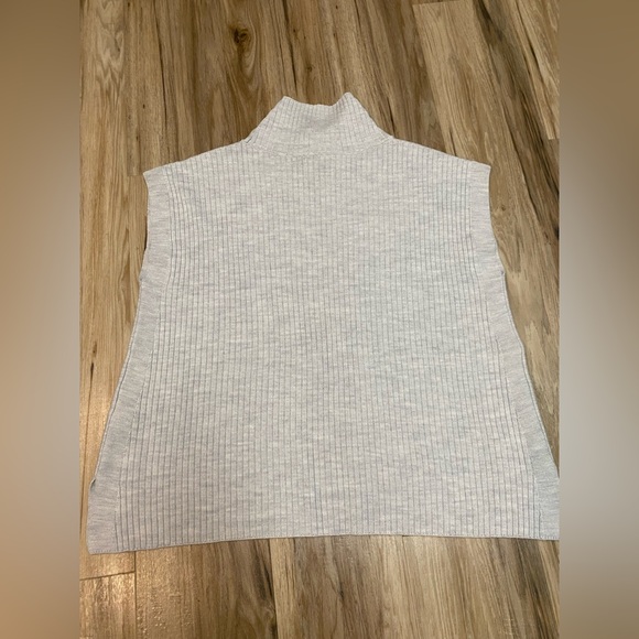 EILEEN FISHER MERINO WOOL TURTLENECK SWEATER VEST SLEEVELESS WOMENS GRAY SZ MED - Picture 10 of 12